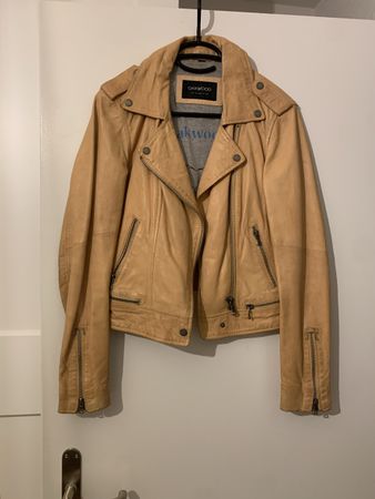 Oakwood Lederjacke beige Gr. S Frühling