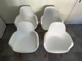 4er Set Zuiver Albert Kuip Armlehnenstühle Weiss,Top Zustand