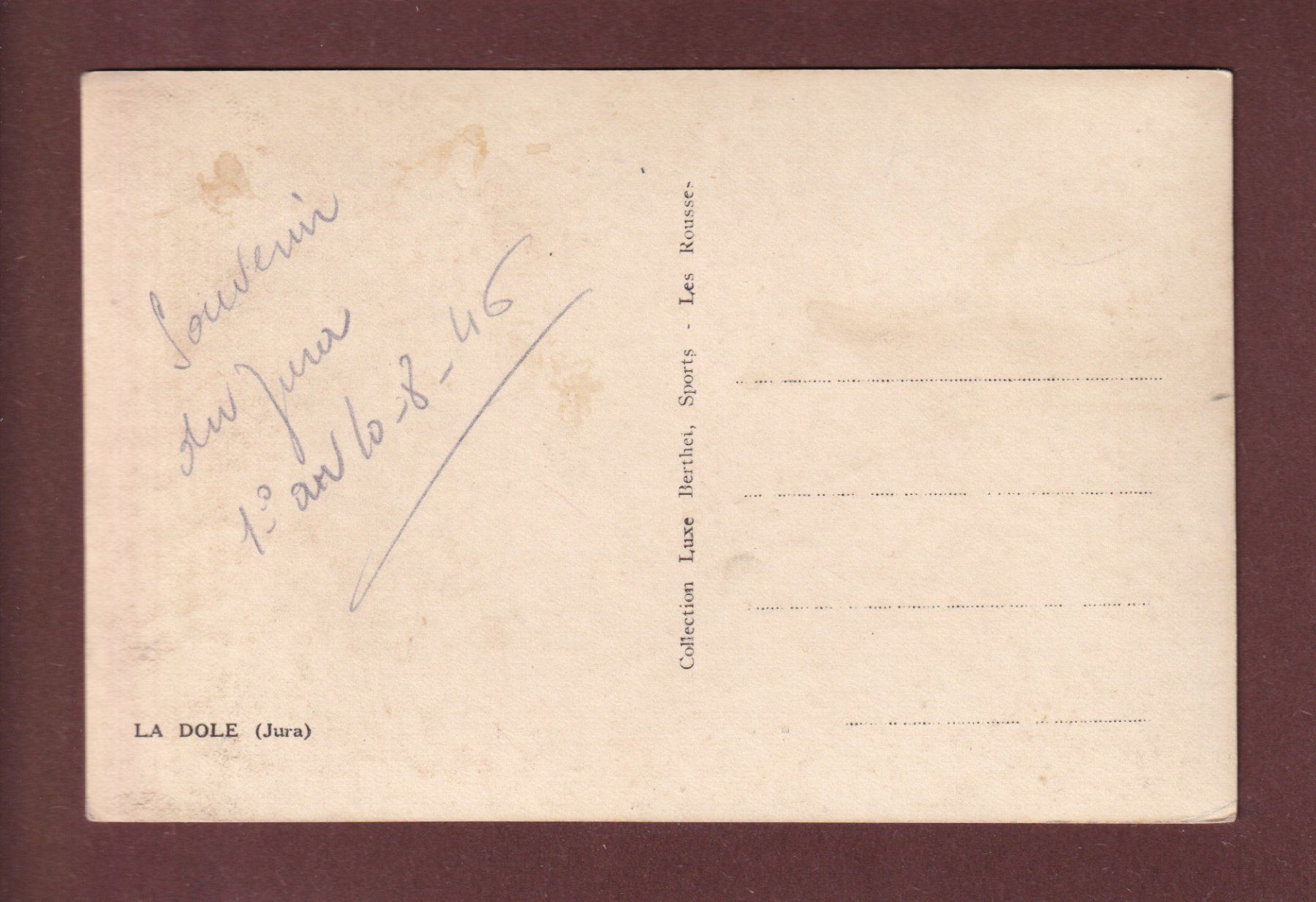 Cartoline postali: Sommet de LA DÔLE – Usato da Pully venduto da nicecards-shop 1