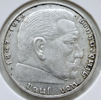 2 Reichsmark 1939 A – Hindenburg – Deutsches Reich – Silber 