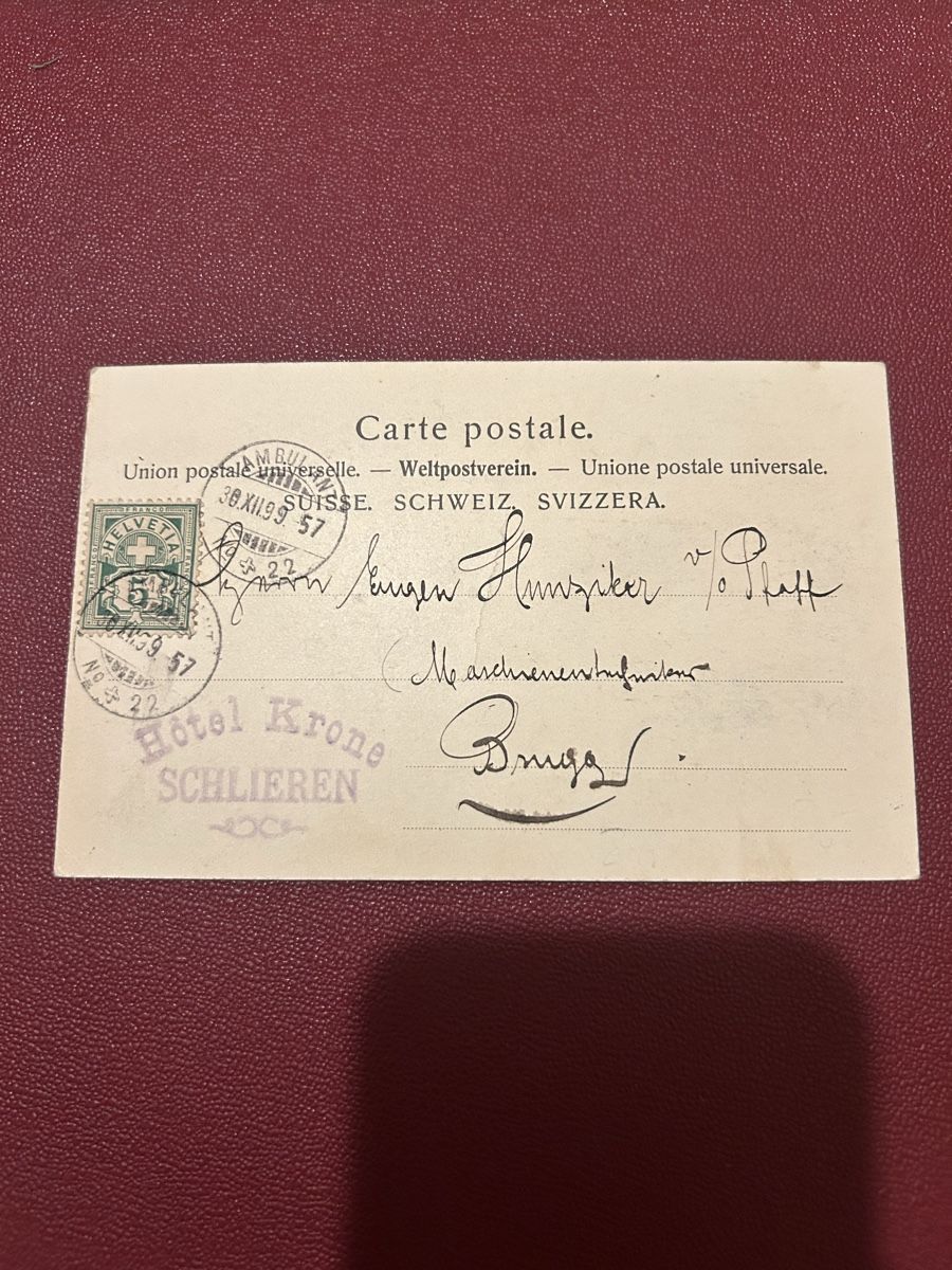 Cartoline postali: Gruss aus Schlieren 1899 – Usato da Breganzona venduto da Milesbo 1