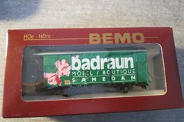 BEMO H0m 2283 129 Güterwagen "BADRAUN" - Neu und in OVP