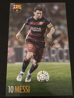 Druck Autogrammkarte Lionel Messi Barça