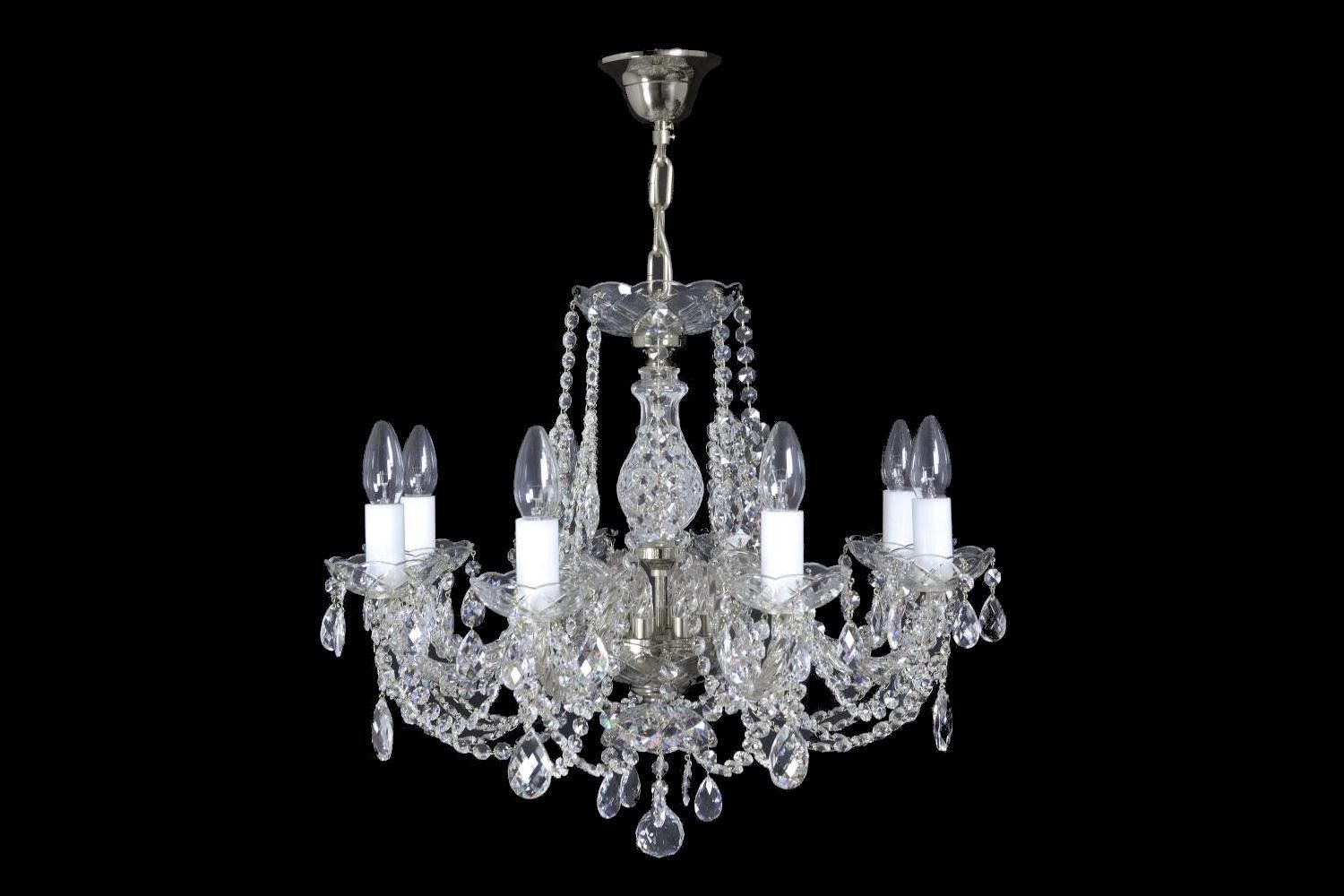 Kronleuchter & Deckenlampen: Kronleuchter Brillante 8 Silber – Neu und originalverpackt aus Glattfelden von Bohemiancrystal