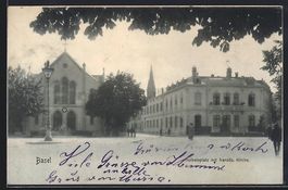Basel, Holbeinplatz mit französ. Kirche