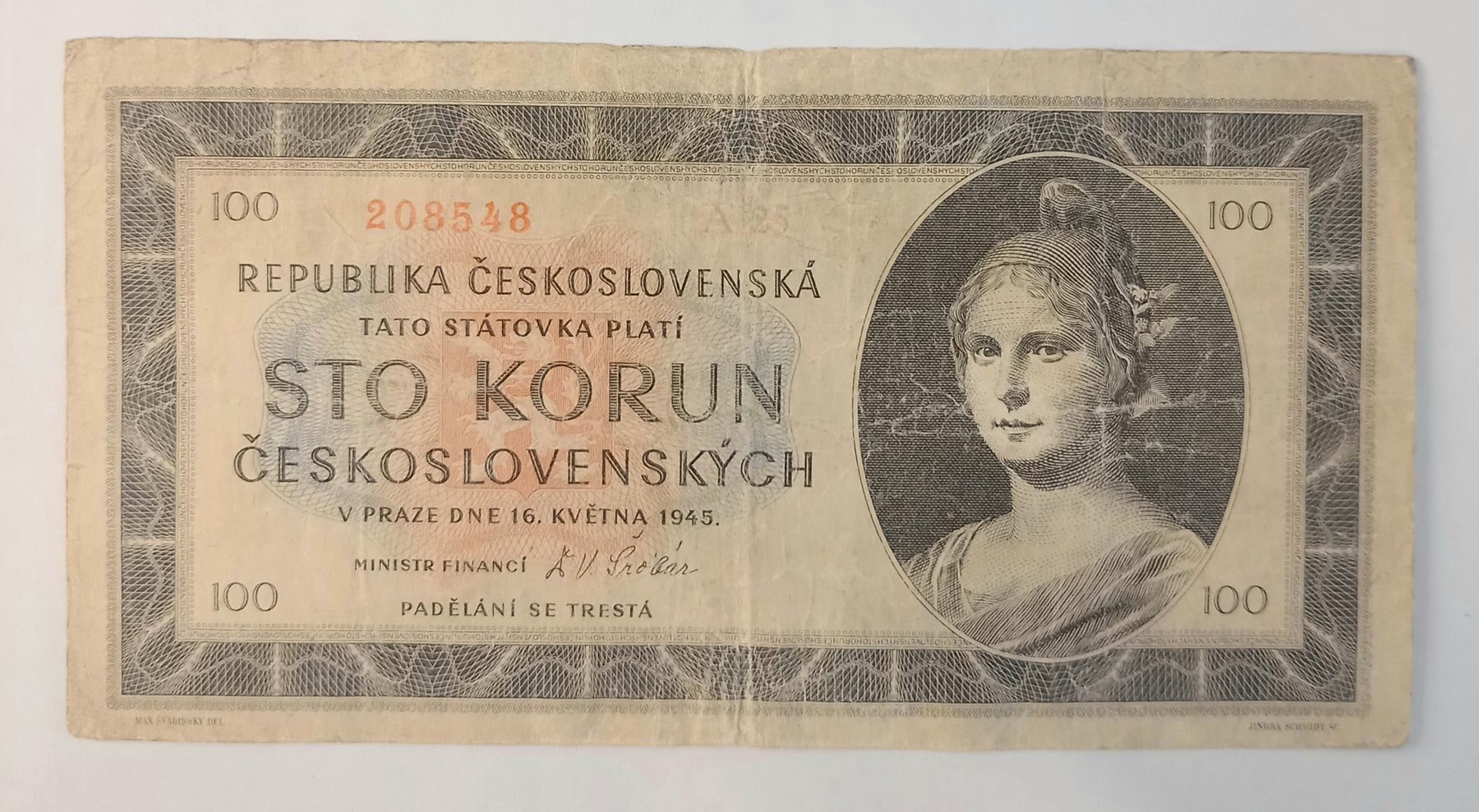 Banconote: 100 Korun Cecoslovacchia 1945 – Usato da Minusio venduto da epp_cty9