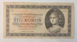 100 Korun Cecoslovacchia 1945