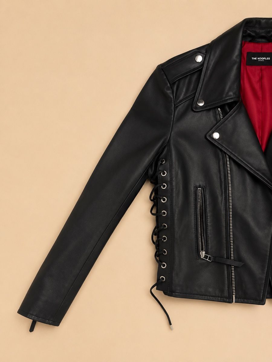 Kooples Giacche: VESTE BIKER EN CUIR THE KOOPLES – Nuovo (secondo la descrizione) da Lausanne venduto da KeNaChic 2