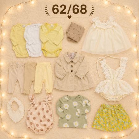 Babykleider Set 62/68 gelb neuwertig