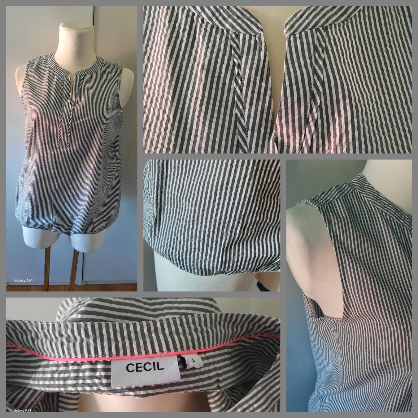 Cecil Camicette: ***CECIL*** Blusenshirt grau-weiss gestreift Gr. L – Nuovo (secondo la descrizione) da Wädenswil venduto da H2H_Secondhandshop