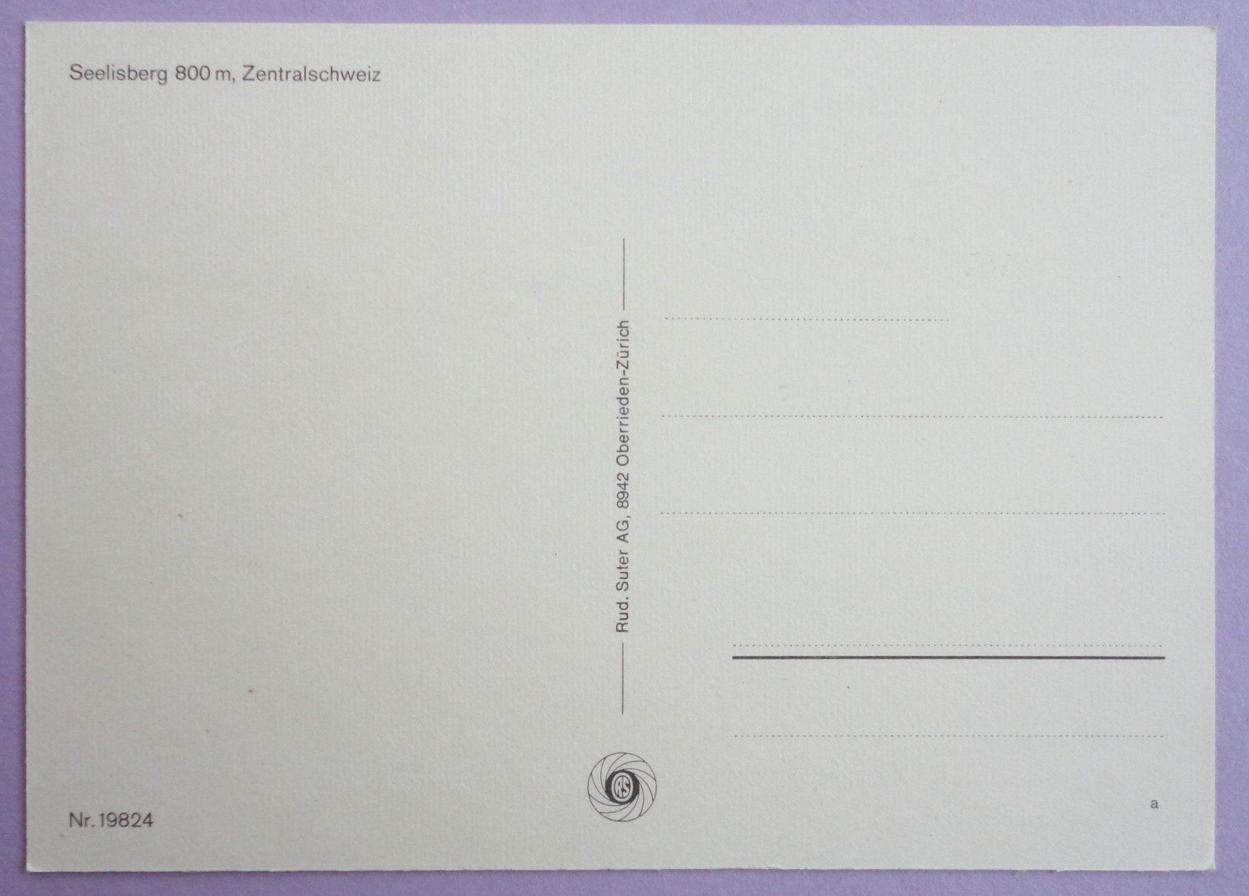 Cartoline postali: Seelisberg 800 m, Zentralschweiz – Usato da Fétigny venduto da Billy2miny 1