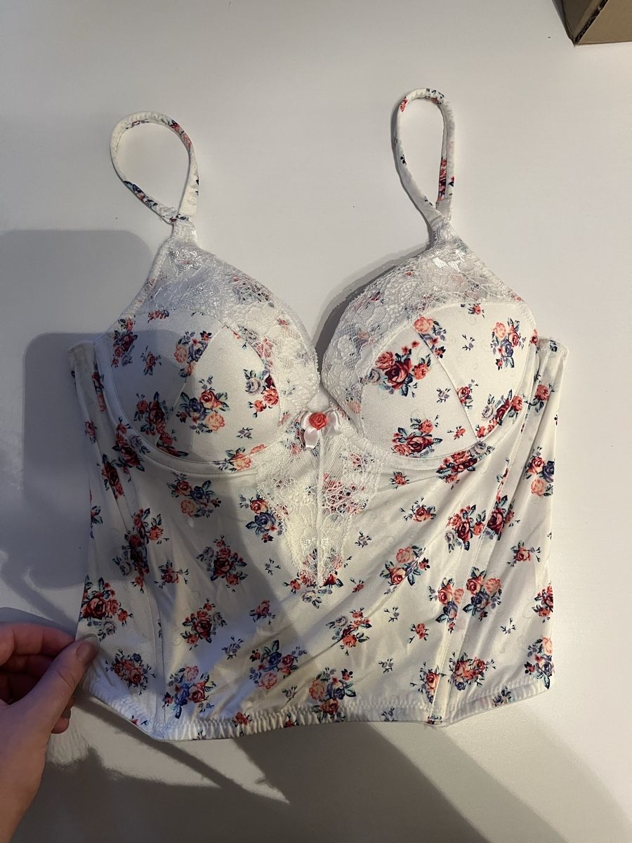 H&M Altra biancheria intima: H&M Corsage Top mit Blumenmuster, Grösse 38 – Nuovo (secondo la descrizione) da Gockhausen venduto da Lali013
