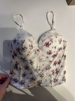 H&M Corsage Top mit Blumenmuster, Grösse 38