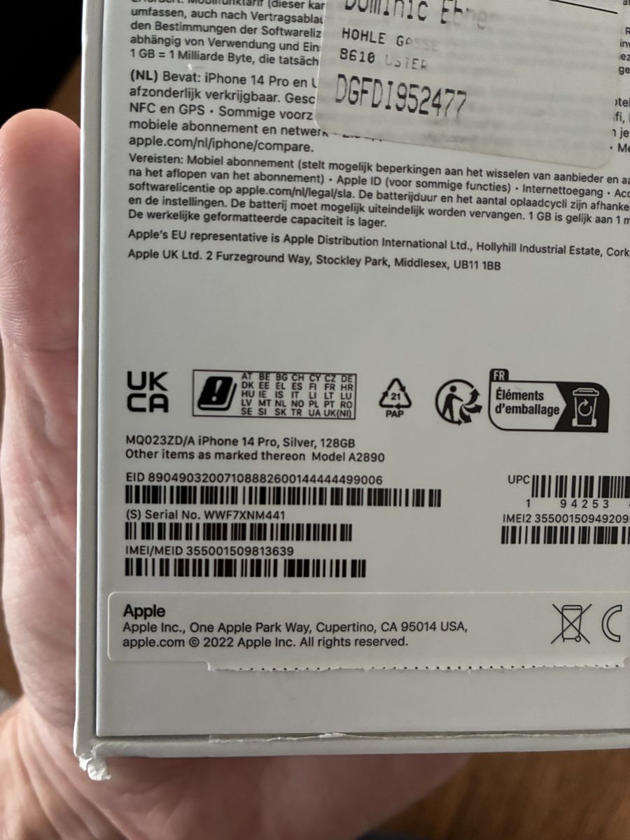 Apple Telefoni cellulari / Smartphones: iphone 14 Pro, silver 128GB – Usato da Uster venduto da dodo_zh 3