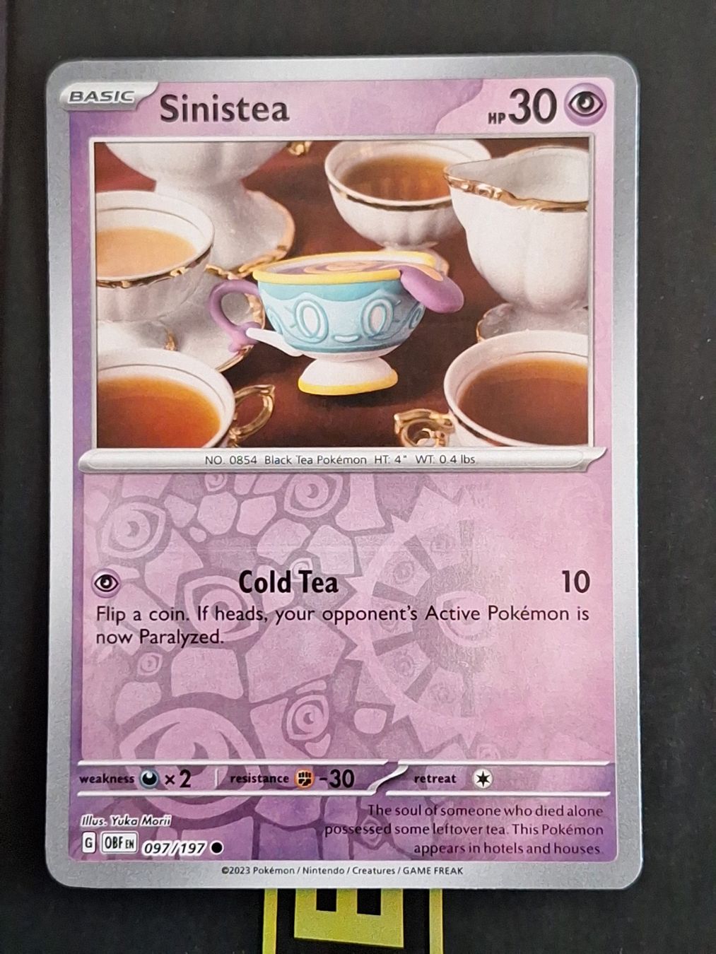 Pokémon Carte collezionabili: Sinistea - Pokemon Reverse Holo Obsidian Flames – Usato da Altstätten SG venduto da GGsGameshop