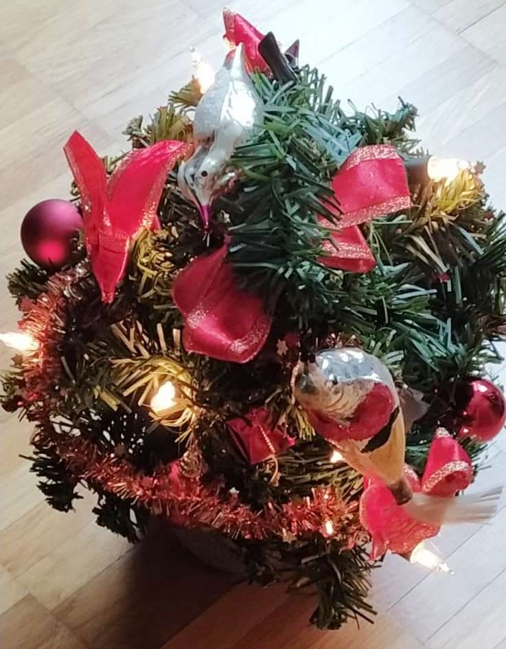 Tutte le decorazioni: Weihnachts-Bäumchen / Tischbaum mit Beleuchtung, 38cm – Nuovo e nell'imballaggio originale da Zürich venduto da 1980ale 1