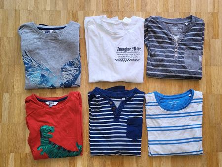 Tshirts Langarm, Gr. 134/140, gepflegt, divv Marken