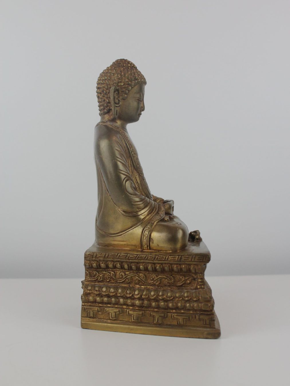 Sculture & Statue: Sitzender Buddha aus massivem Messing – Usato da Basel venduto da IRMAundFRED 3