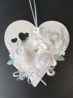 Geschenk Herz Deko Shabby Chic Spitze Muttertag Geburtstag
