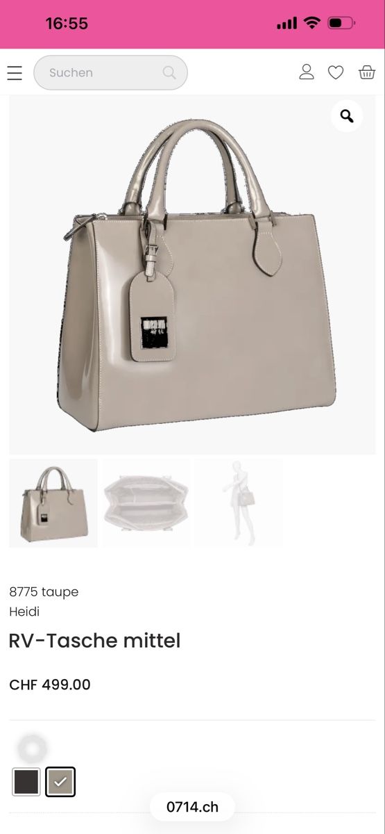 07 14 Borse da donna: Designertasche 0714 Heidi Taupe – Usato da Gockhausen venduto da Borandir 9