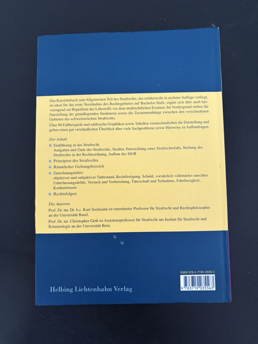 Libri: Strafrecht Allgemeiner Teil  – Usato da Bern venduto da anni2213 1