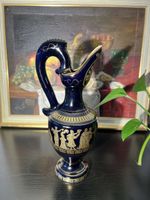 Griechische Vase Kobalt mit 24 K Gold