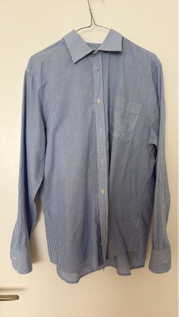 Chemise rayée bleue pour homme, taille 41, bon état
