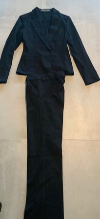 Tailleur pantalon noir en 100% coton de la marque Firma T.34