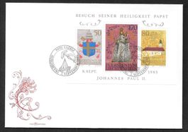 Liechtenstein FDC Block 820 Papst Johannes ET 2.9.1985