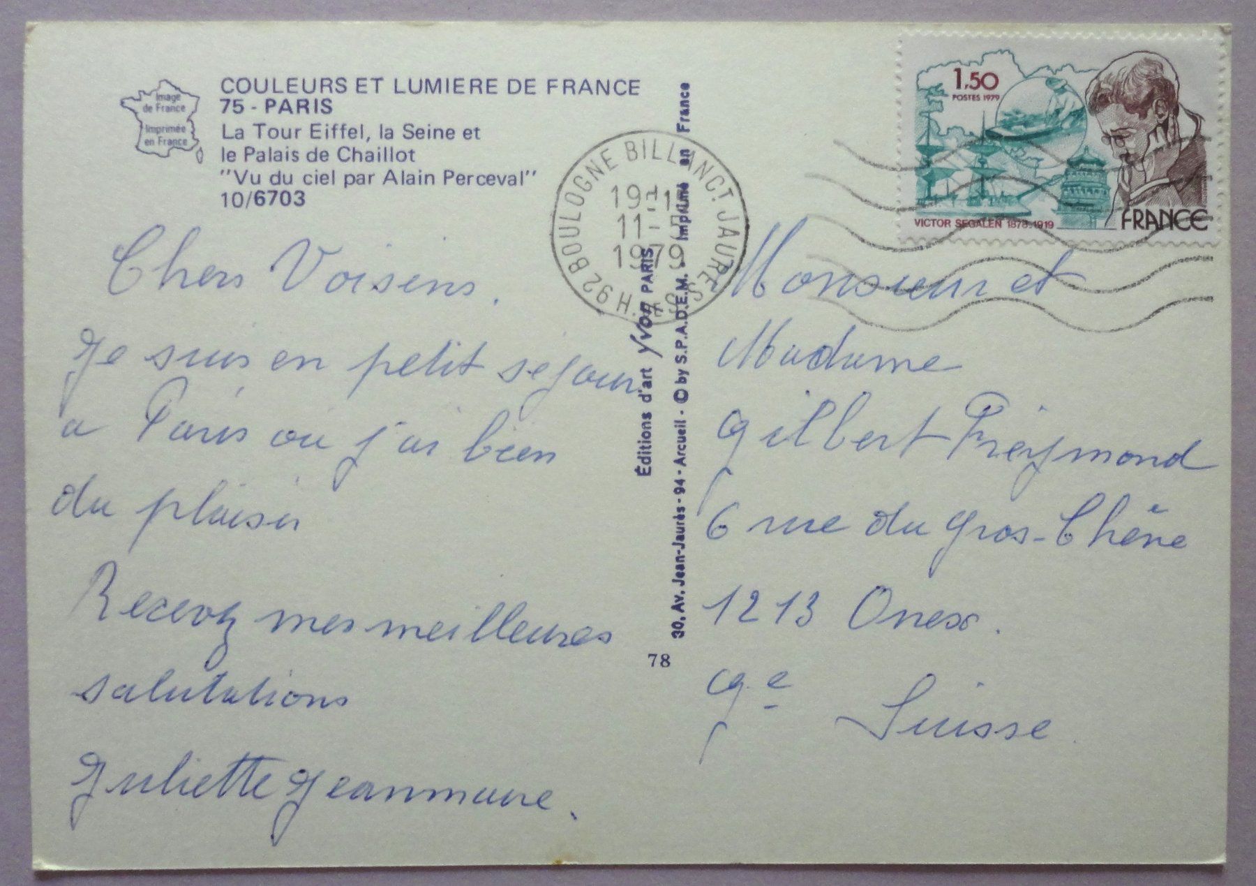 Cartoline postali: Paris - La Tour Eiffel – Usato da Fétigny venduto da Billy2miny 1