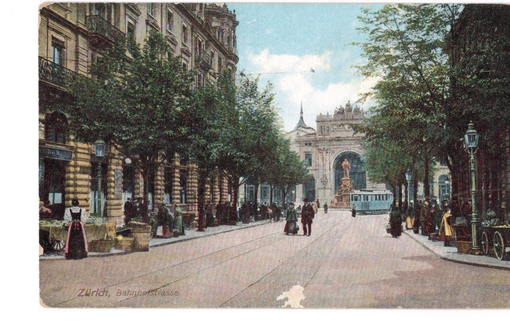 Cartoline postali: Zürich - mit Bahnhofstrasse – Usato da Rheinau venduto da loxis