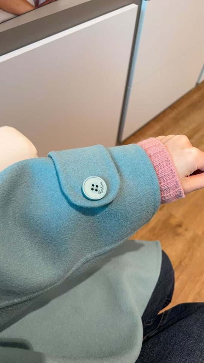 Cappotti: Stylish Light Blue/Green Wool Blend Coat – Nuovo (secondo la descrizione) da Zürich venduto da Mmmico 3