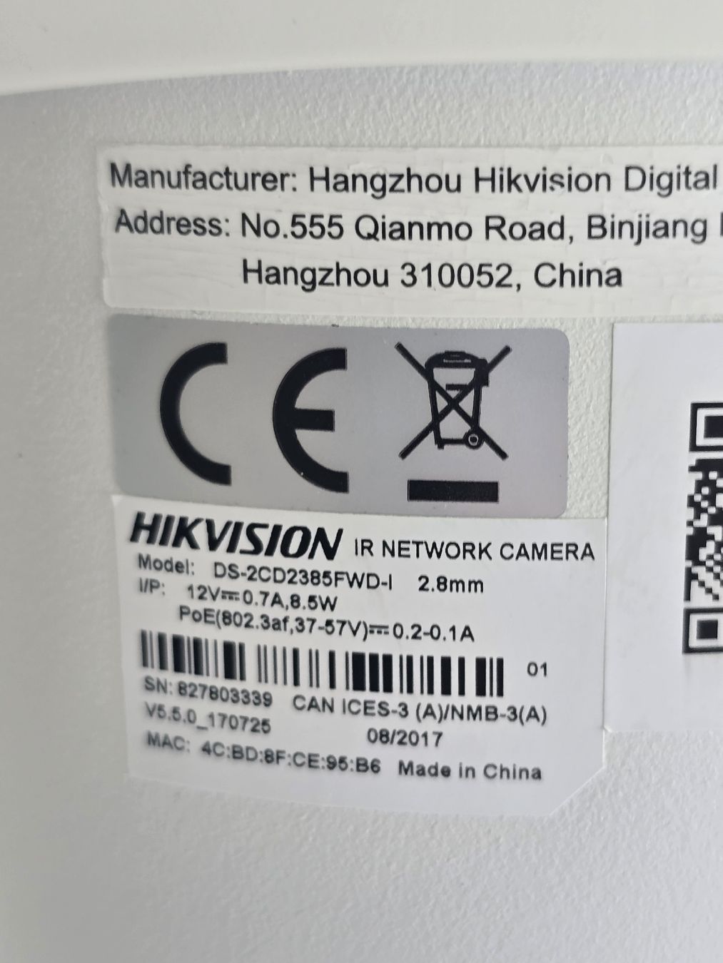 Videocamere: 2x caméra PoE Hikvision DS-2CD2385FWD-I 2.8mm – Usato da Le Mouret venduto da Lapinou 2