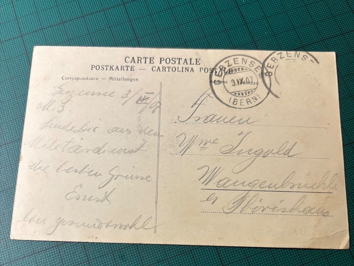 Cartoline postali: Gruss aus Toffen BE gest. Gerzensee 1907 – Usato da Utzenstorf venduto da Rose0303 2
