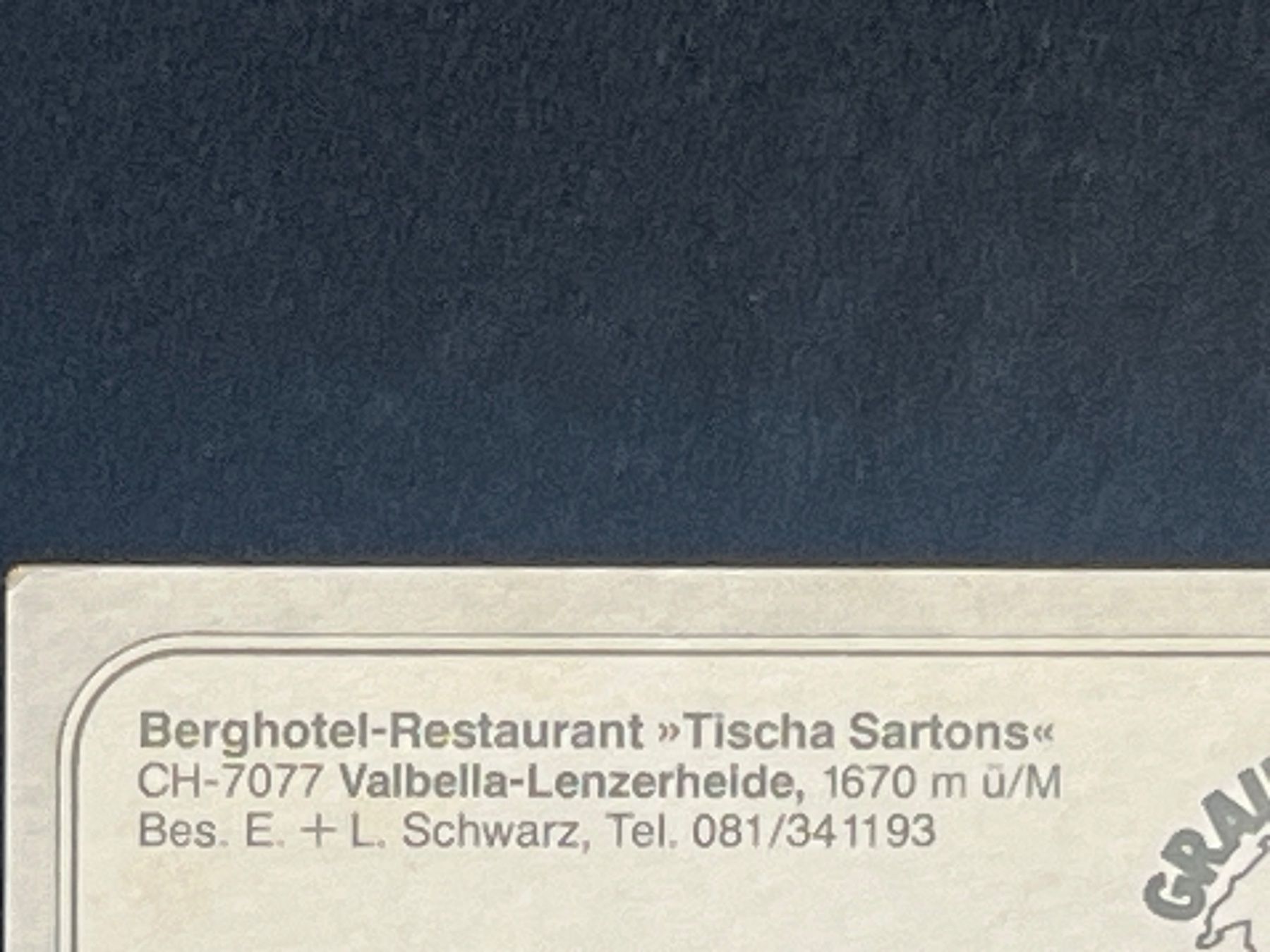 Cartoline postali: Berghotel-Restaurant "Tischa Sartons", Valbella-Lenzerheide – Usato da Widnau venduto da Brusi9 2