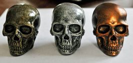 3 Skulls Totenkopf, gold, silber, kupfer