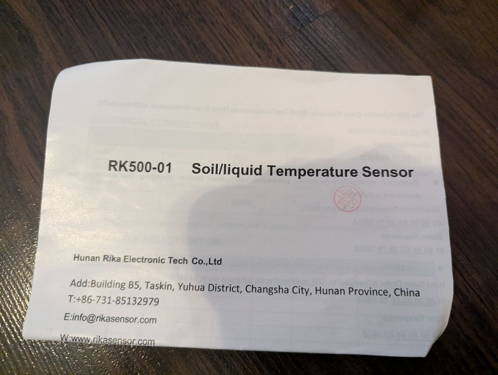Misurare: Soil/Liquid Temperature Sensor RK500-01, Modbus RS485 – Nuovo e nell'imballaggio originale da Baden venduto da swiss-alps 2