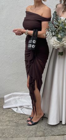 Braunes Abendkleid in Grösse M