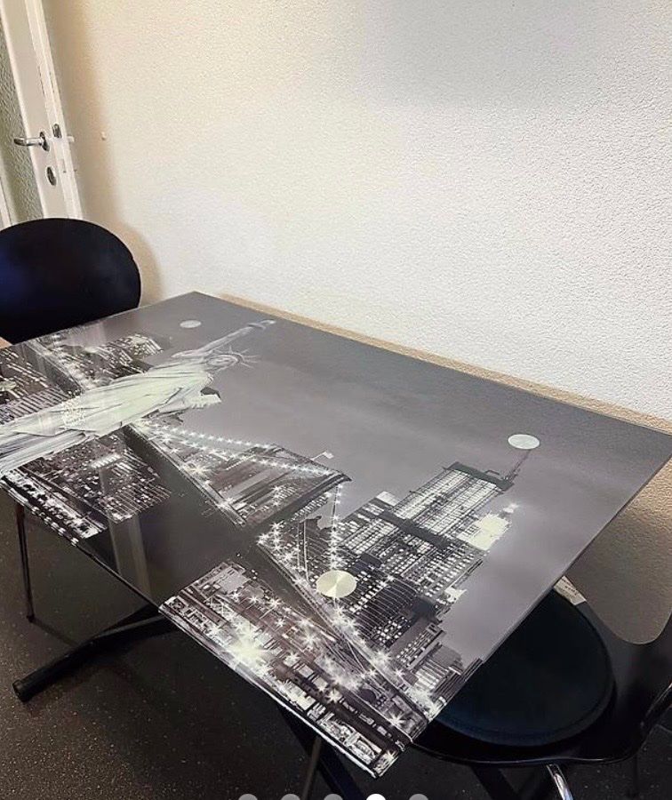 Tavoli: Glastisch New York Skyline, 120/75 – Usato da bern venduto da nani123 1