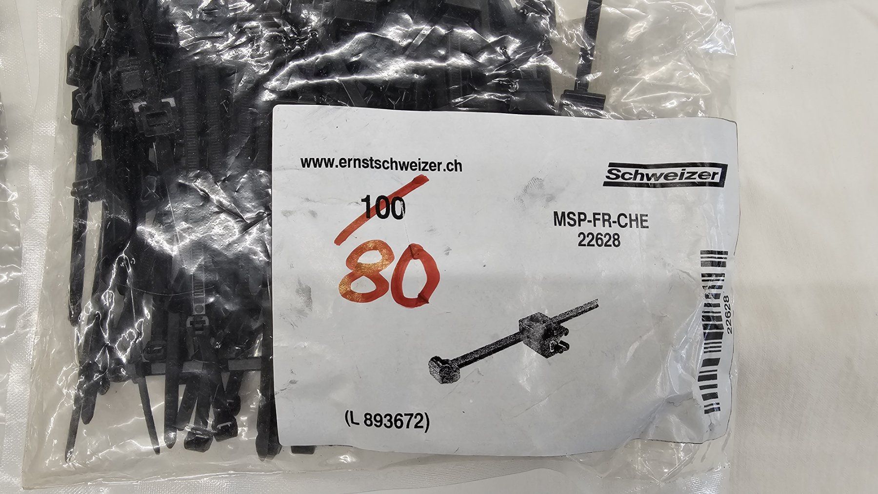 Dispositivi a energia solare: PV Solar Kabelbinder Ernst Schweizer "MSP-FR-CHE" 280 Stück – Nuovo (secondo la descrizione) da Brugg AG venduto da Fischbach-007 4