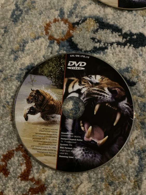 Tiger DVD - Wilde Tiere hautnah erleben! Rarität! (Gebraucht) in ...