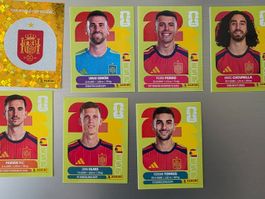 Panini 2026 WM USA ESP Spanien 1, 2, 6, 8, 12, 16, 18
