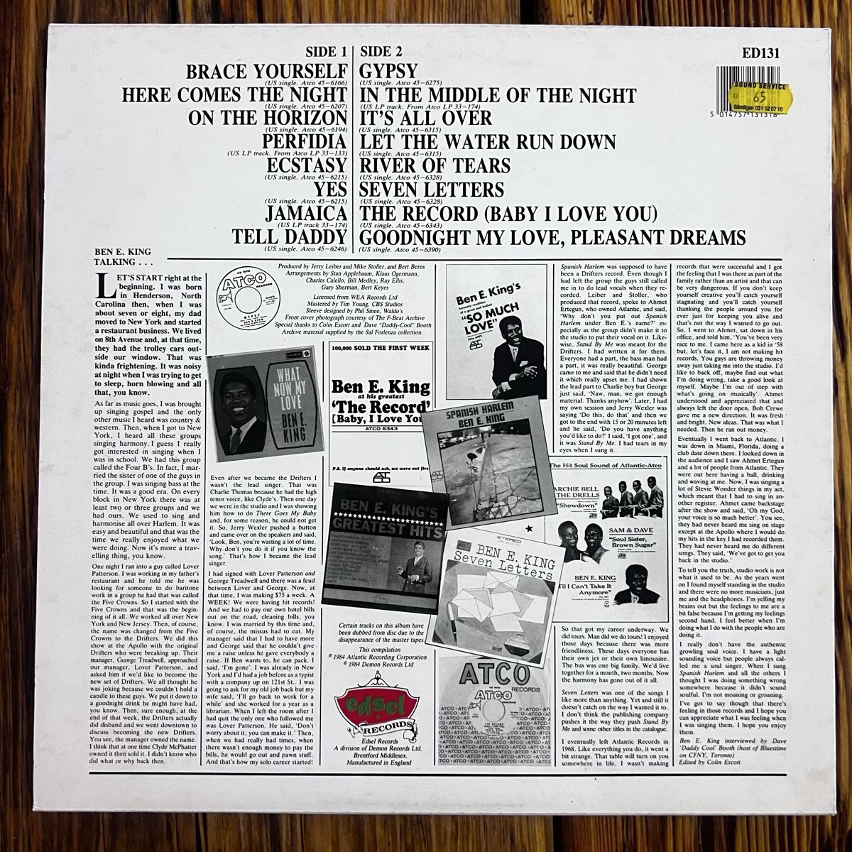 Dischi in vinile: Ben E King Here Comes The Night Vinyl – Usato da Umiken venduto da mar_p7n9 1