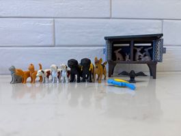 Lot Playmobil animaux chiens chats lapins occasion