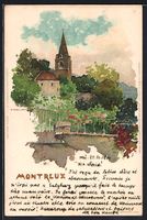 Künstler-AK Montreux, Ortspartie
