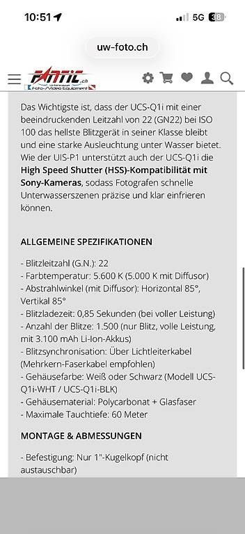 Flashs: AOI Unterwasserblitz strobe Q1RC Weiss – D'occasion à Birsfelden par Blauer_Kaktus 4