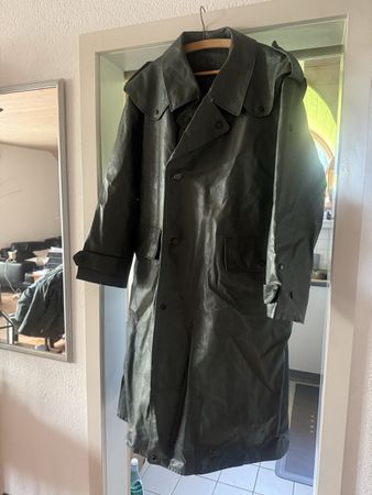 Militär Mantel Kunstleder mit Innenfutter 