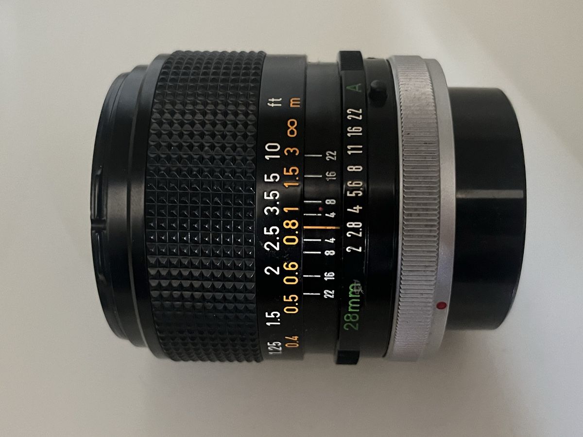 Canon Obiettivi: Canon FD 28mm 1:2.0 S.S.C. Weitwinkel-Objektiv – Usato da Allschwil venduto da mpant02 2