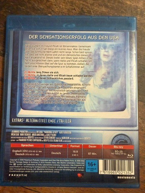 Alle DVDs: PARANORMAL ACTIVITY – Gebraucht aus Wollerau von NERO7000 1