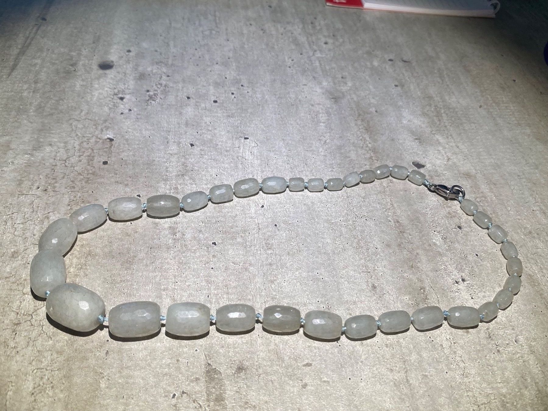 Catenine: weisse Jade - natürlich - Edelstein Halskette – Nuovo e nell'imballaggio originale da Laax GR venduto da krippenfiguren-laax 8